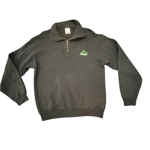 Fruit of the Loom Other - Vintage Pullover Sweatshirt 1/4 Zip IRELAND Black Fruit Of The Look Size Large‎